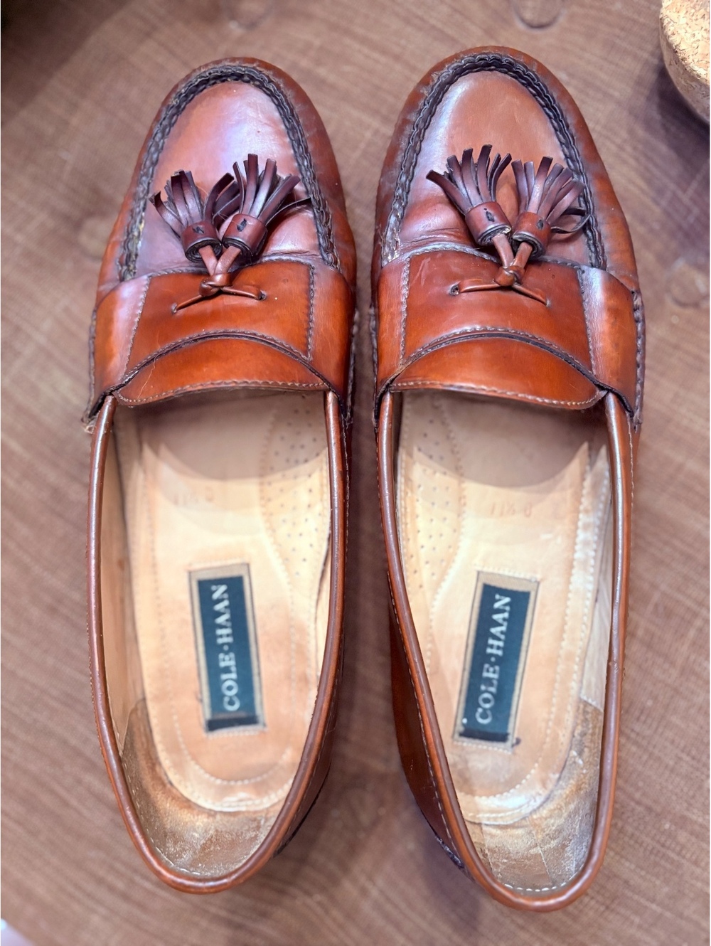 Cole Haan Brown Leather Tassel Loafers 11.5 D